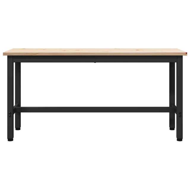 Dining Bench Engineered Wood And Steel Sitting Modern Contemporary