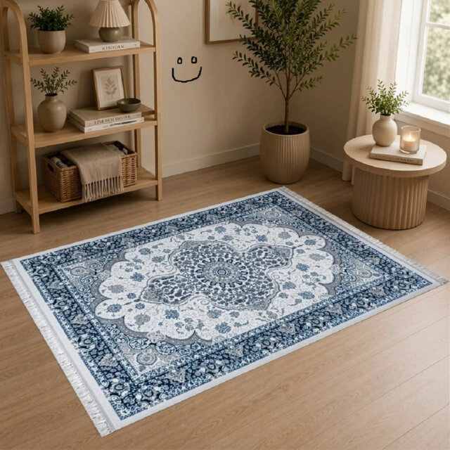 Floral Flokati Area Rug