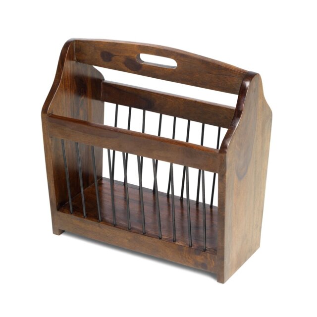 Heritage Solid Wood Magazine Rack