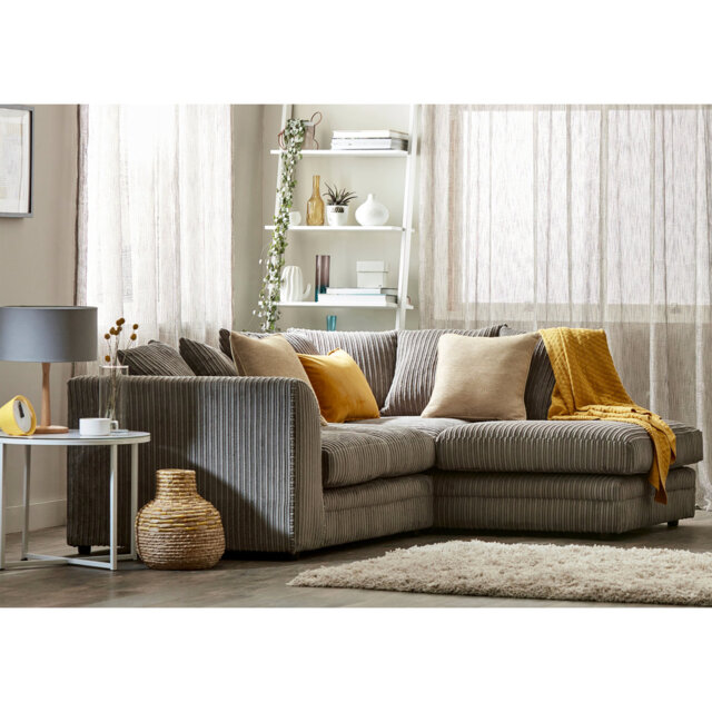 Moana 3 Seater Corduroy Corner Sofa