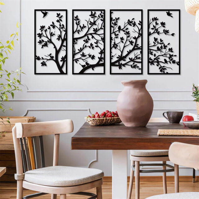 Metal Tree Of Life Wall Art Decor Panels Tree Life Metal Wall Art For Gift Present Garden Home Bedroom Living