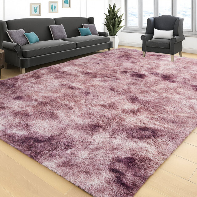 Non-Slip Soft Shaggy Purple-Shade Rug