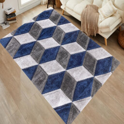 Alyha Geometric Machine Tufted Shag Indoor / Outdoor Area Rug