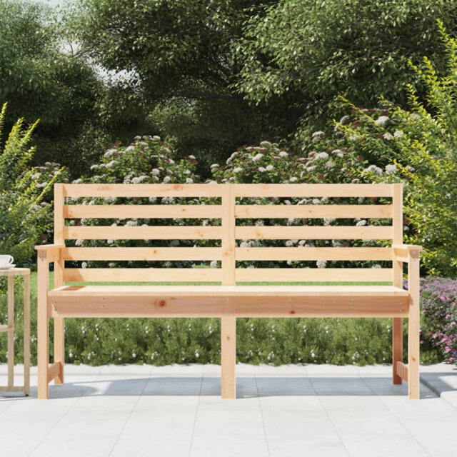 ClassicLiving Garden Bench White 159.5X48x91.5 Cm Solid Wood Pine