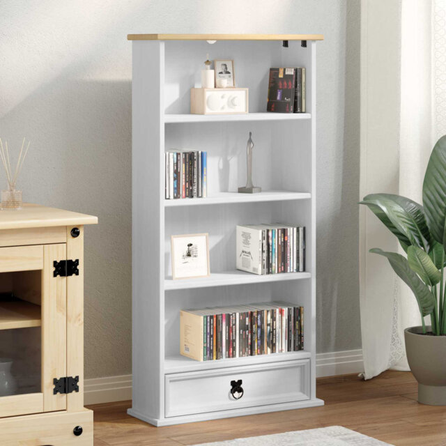 Solid Wood 103cm H Media Shelves