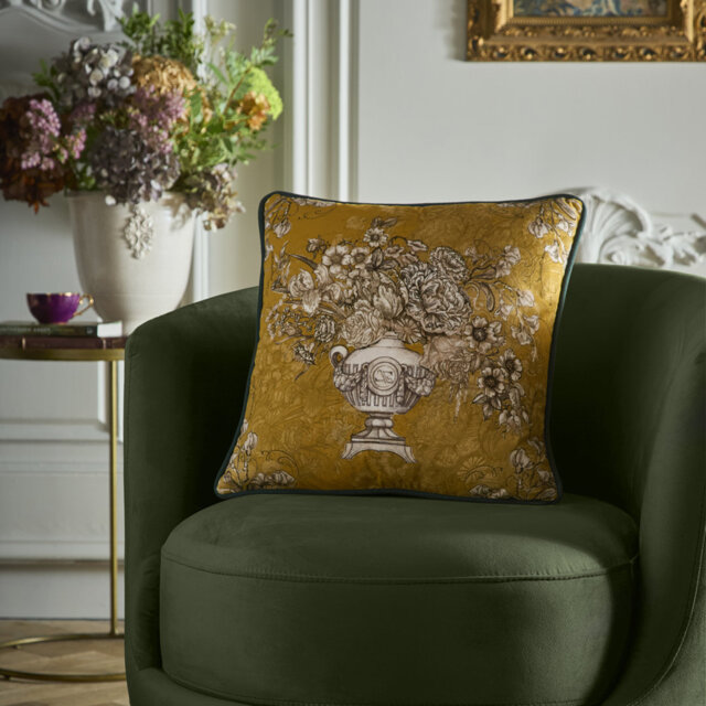 Laurence Llewelyn-Bowen Tuscan Holiday Cushion Ochre