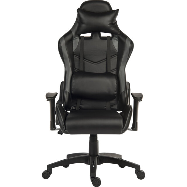 Inbox Zero Ireton Adjustable Reclining Ergonomic Faux Leather Swiveling PC & Racing Game Chair in Black