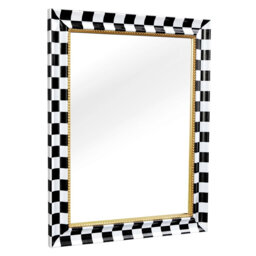 Leodore Solid Wood Rectangle Wall Mirror