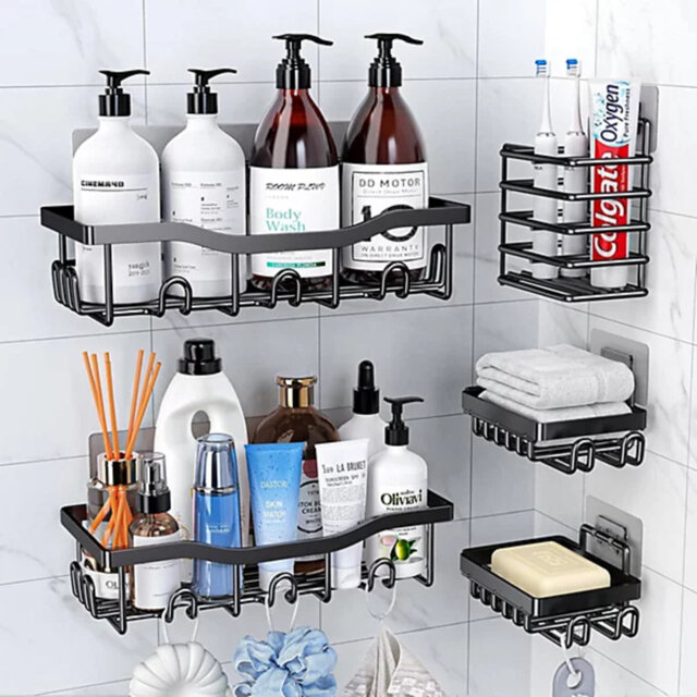 Stainless Steel Wall Bathroom Shelves