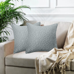 Pebble Pattern Velvet Cushion Covers, Set of 2 – Textured Plush Scatter Pillow Covers for Sofa, Bed & Living Room