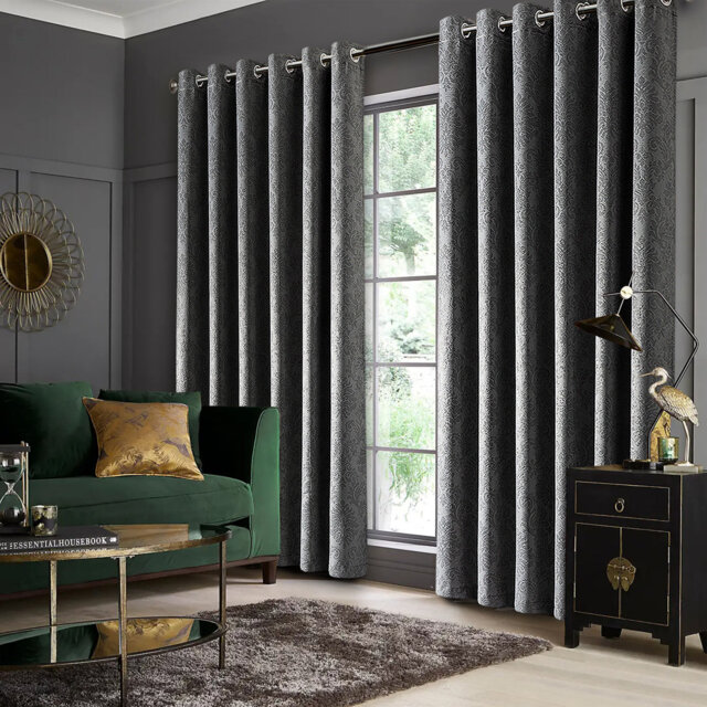 Semi Sheer Eyelet Window Curtain Pair