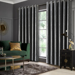 Semi Sheer Eyelet Window Curtain Pair