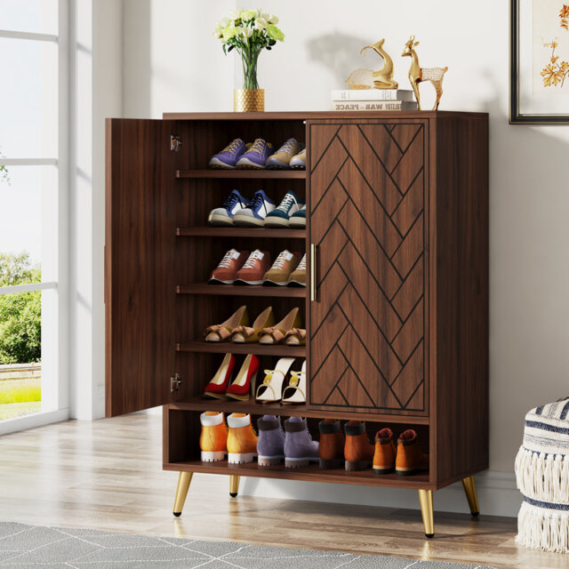 24 Pair Shoe Storage Cabinet