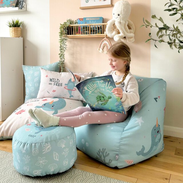 rucomfy Beanbags Snuggle Kids Bean Bag Chair - Small Armchair Beanbag Seat - Childrens Bedroom Furniture for Boys and Girls - Arrives with Filling - 5