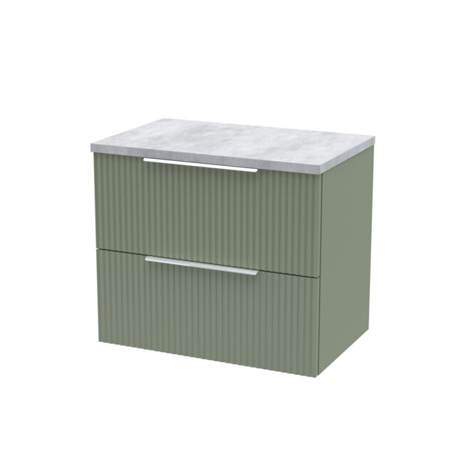 Fluted 60.5cm Single Bathroom Vanity Base Only in Black/White