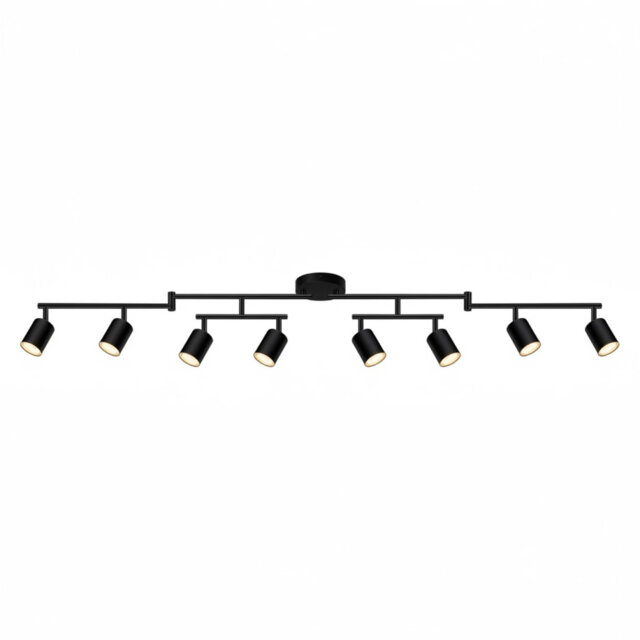 8 Light Track Lighting Fixtures Ceiling Matte Black Kichen Track Lighting Fixtures Rotatable Light Heads