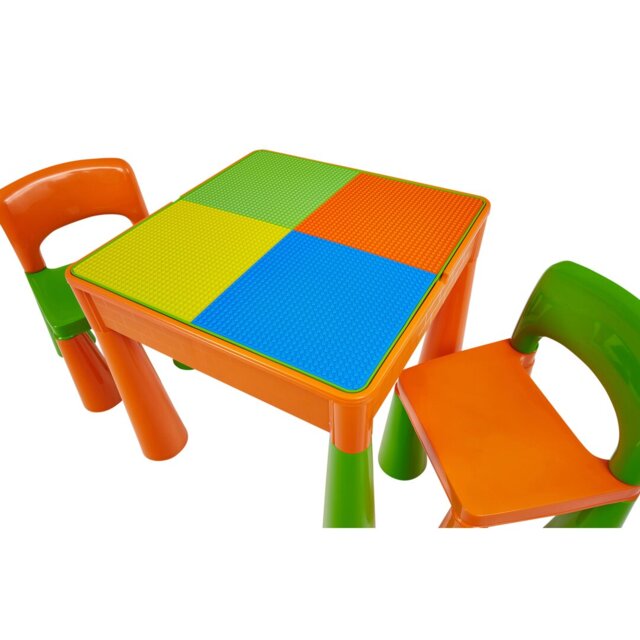 Kids 5-in-1 Activity Table and Two Chairs Set