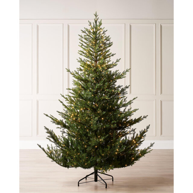 7' H Pre-Lit Snow Flocked Douglas Fir Christmas Tree