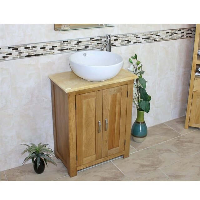 Cournoyer 650mm Single Bathroom Vanity with Vessel Ceramic Basin