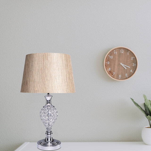 Colten Chrome Crystal Decorative Modern Table Lamp