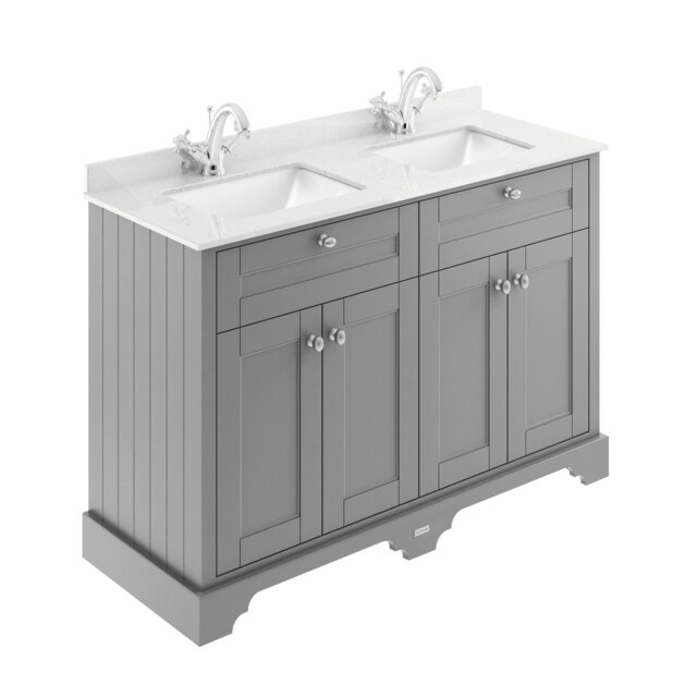 Old London 1222 Double Bathroom Vanity with Vanity Top