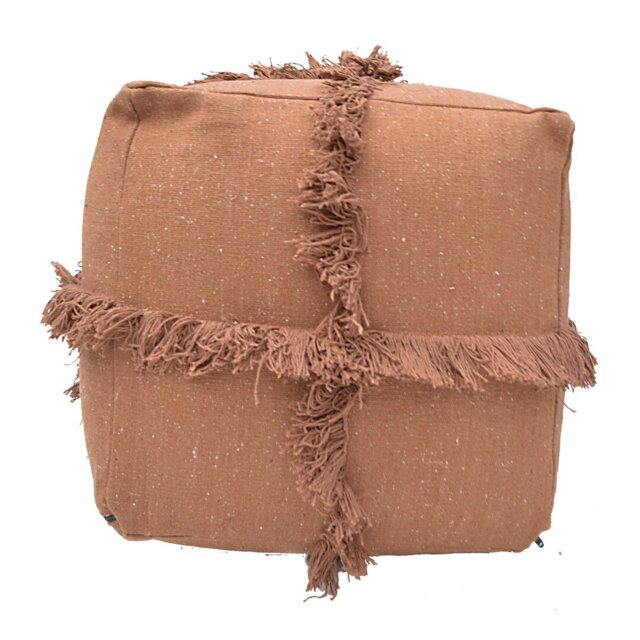40cm Wide Square No Pattern Pouf Ottoman