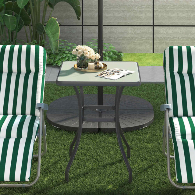 Square Metal Outdoor Bistro Table , 68.5cm cm W 68.5cm cm D