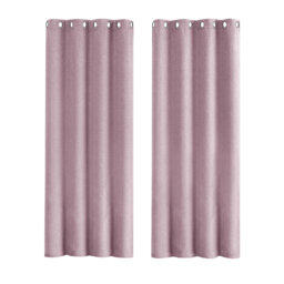 Linen Blend Blackout Curtain Panel Pair