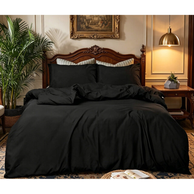 Microfiber Solid Colour Duvet Cover Set