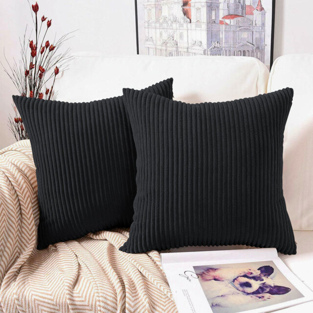 Swipe Stripe Velvet Cushion Covers - Set of 2