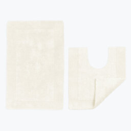 100% Cotton Bath Mat and Pedestal Mat Set
