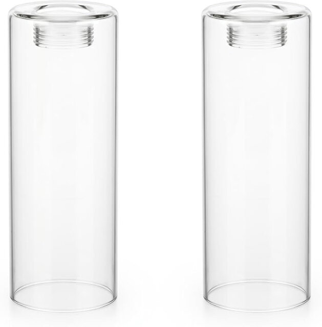 E14 Clear Transparent Glass Lamp Shade Replacement, Small Glass Lampshade for Table Lamps, Wall Lights and Ceiling Fixtures