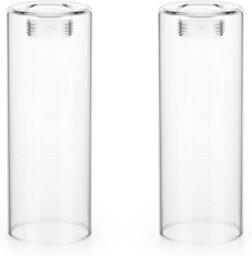 E14 Clear Transparent Glass Lamp Shade Replacement, Small Glass Lampshade for Table Lamps, Wall Lights and Ceiling Fixtures
