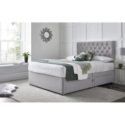"Crosslin Divan Bed with 24"" Headboard on Struts"
