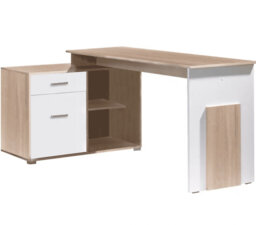 Como L-Shaped Metal Base Writing Desk