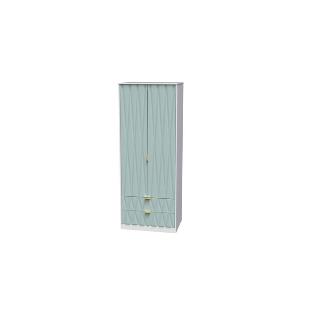 Baturhan 2 Door 2 Drawer Wardrobe in Duck & White