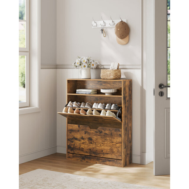 16 Pair Flip Down Shoe Storage