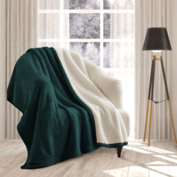 Reversible Sherpa Fleece Blanket - Ultra-Soft, Warm & Cozy All-Season Comfort