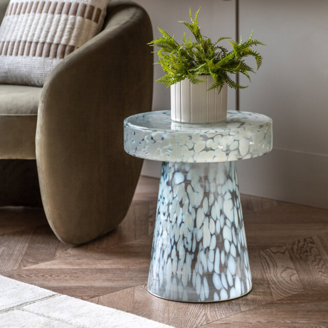 Murano Pedestal Side Table 395x395x465mm