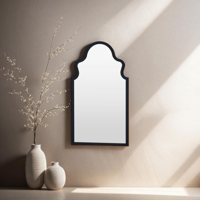 Bagneux Moroc Arch Wood Framed Wall Mounted Accent Mirror