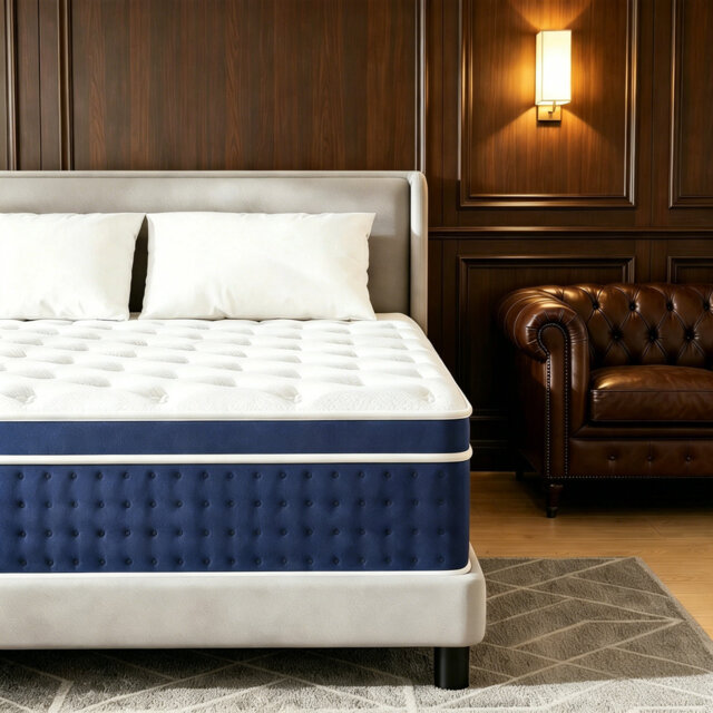 Creevery 30cm Medium Hybrid Spring Mattress In A Box Pillow Top Mattress