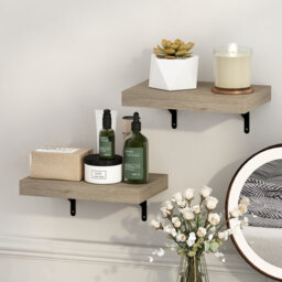 Beyhan Wall Mounted Floating Display Shelves, Set of 2