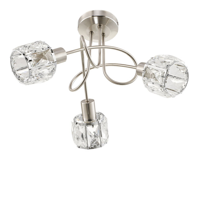 Cayden Crystal Semi Flush Mount