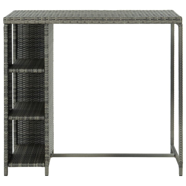Gardette Rectangular Metal Outdoor Bar Table , 120cm cm W 60cm cm D