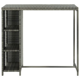 Gardette Rectangular Metal Outdoor Bar Table , 120cm cm W 60cm cm D