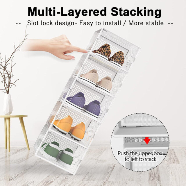 5 Pair Stackable Shoe Storage Box
