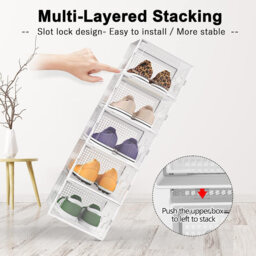 5 Pair Stackable Shoe Storage Box