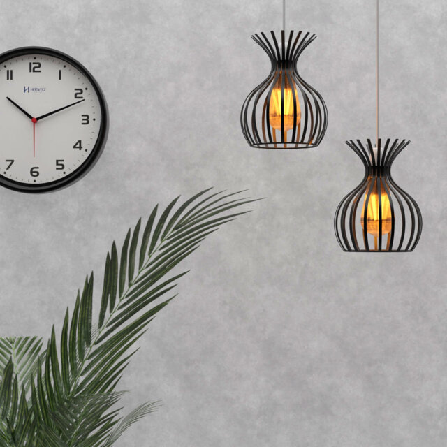 Averyana 25cm H Metal Oval Lamp Shade ( Uno ) in Black