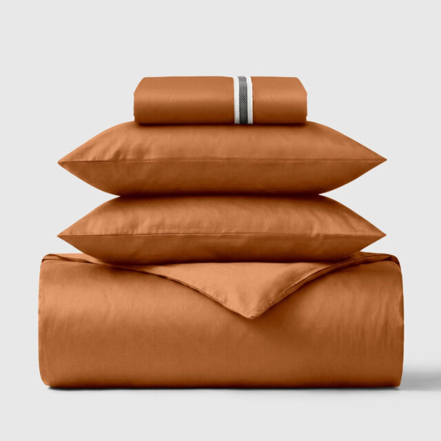 100% Cotton Sateen 460 Thread Count 4-Piece Bedding Set