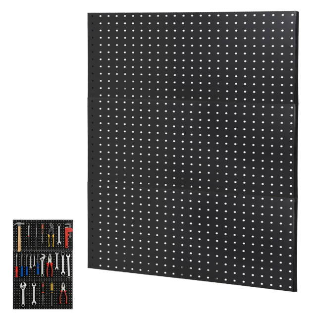 "Heavy Duty Metal Pegboard Wall Panels for Garage Tool Storage – 36""x24"" Organizer – Flexible Layout, Steel, Easy Mounting – Ideal for Workshop, Kitche"